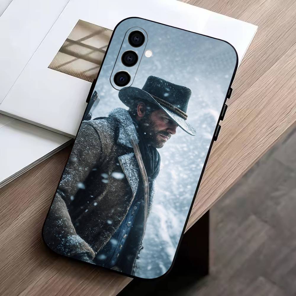 RDR2-Arthur Morgan Phone Case For Samsung Galaxy A73,A72,A71,A70,A53,A52,A51,Soft Silicone Black Cover
