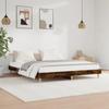 VidaXL Bed Frames Smoked Oak 200x200 Cm Engineered Wood 832010