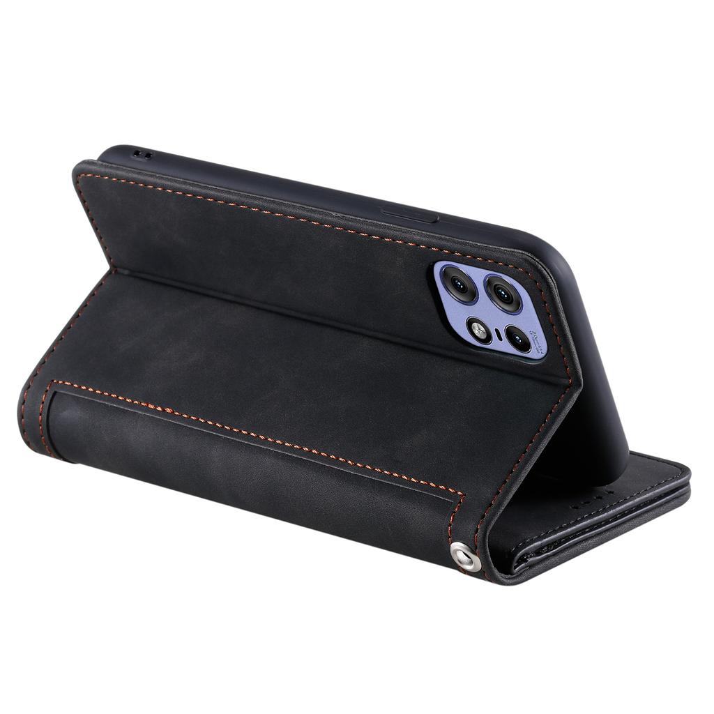 For Motorola Edge 50 Pro 5G Case 9 Card Slots Leather Wallet Phone Cover with Zipper Pocket