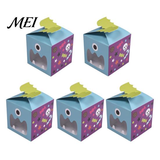 Holiday Chocolate Boxes Cute Halloween Treat Boxes, Party Candy for Cookie Goodie Snack Foldable Cardboard Gift Packaging, Small Container Kids Trick