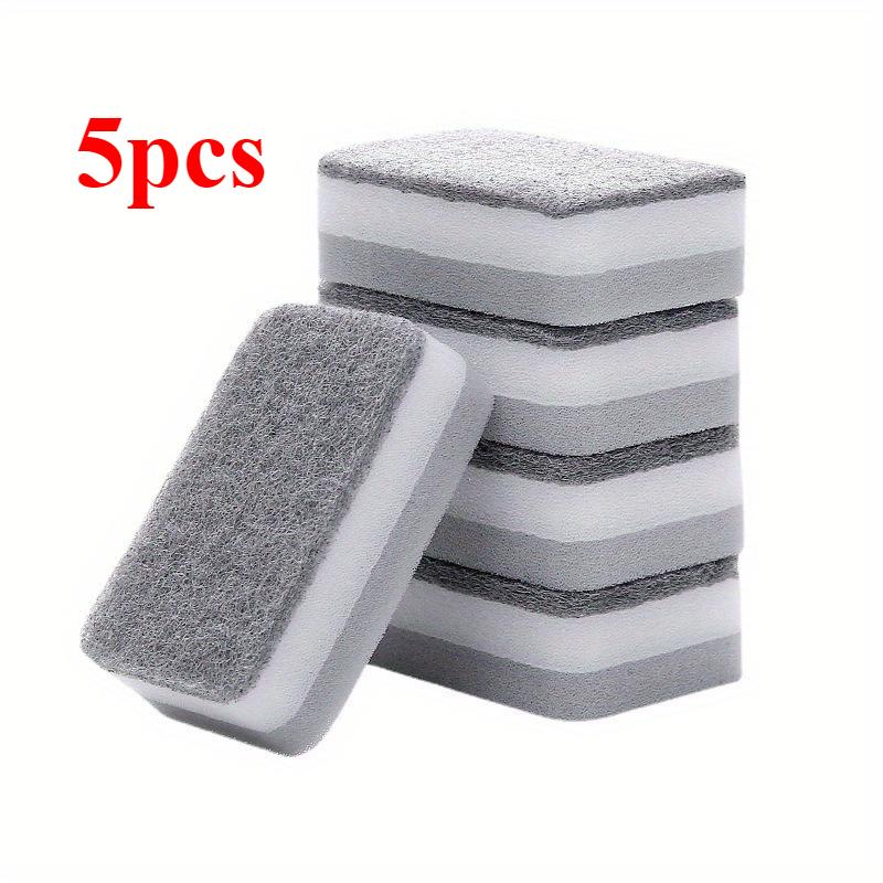 5 Pieces of Multi-purpose Kitchen Cleaning Sponge with Double-sided Dishwashing and Pot Washing Pads Suitable for Households