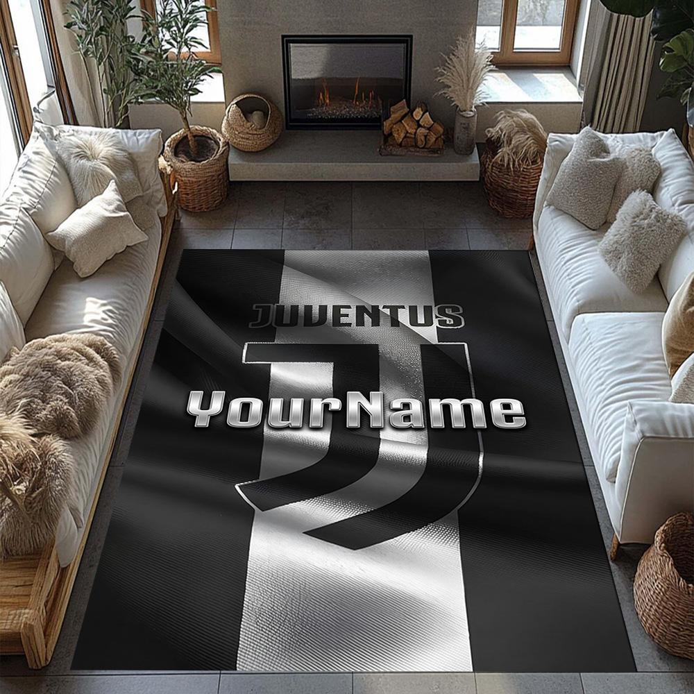 Juventus Customizable Name Carpet Design for Dormitory Kitchen Study room Foyer Anti-slip Rug Office home decor Birthday/Christmas Gift