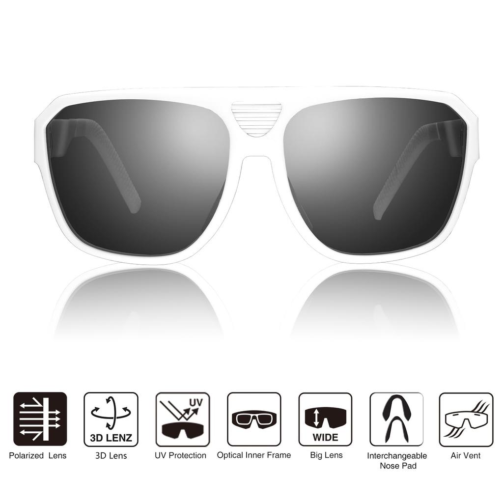 ALTALIST KAKU LS2 LS Polarized Lenses White Frame Smoke Blue [ALTALIST] (Kaku Two) (Matt Lens)