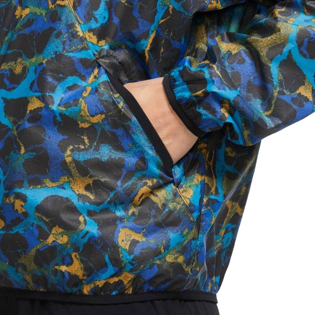 Nike Floral Comfort Windproof Sports Jacket Men Outerwear Blue CU0259-010