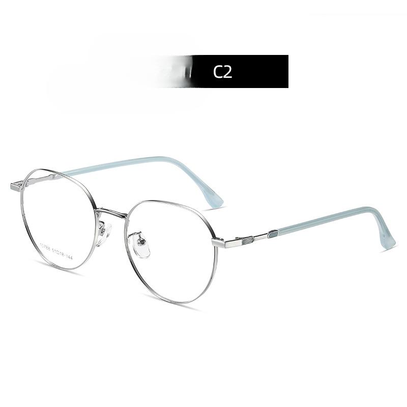 Metal Flat Mirror Female Online Celebrities with The Same High-value Plain Glasses Frame Can Be Equipped with Glasses for Students' Literary Glasses.