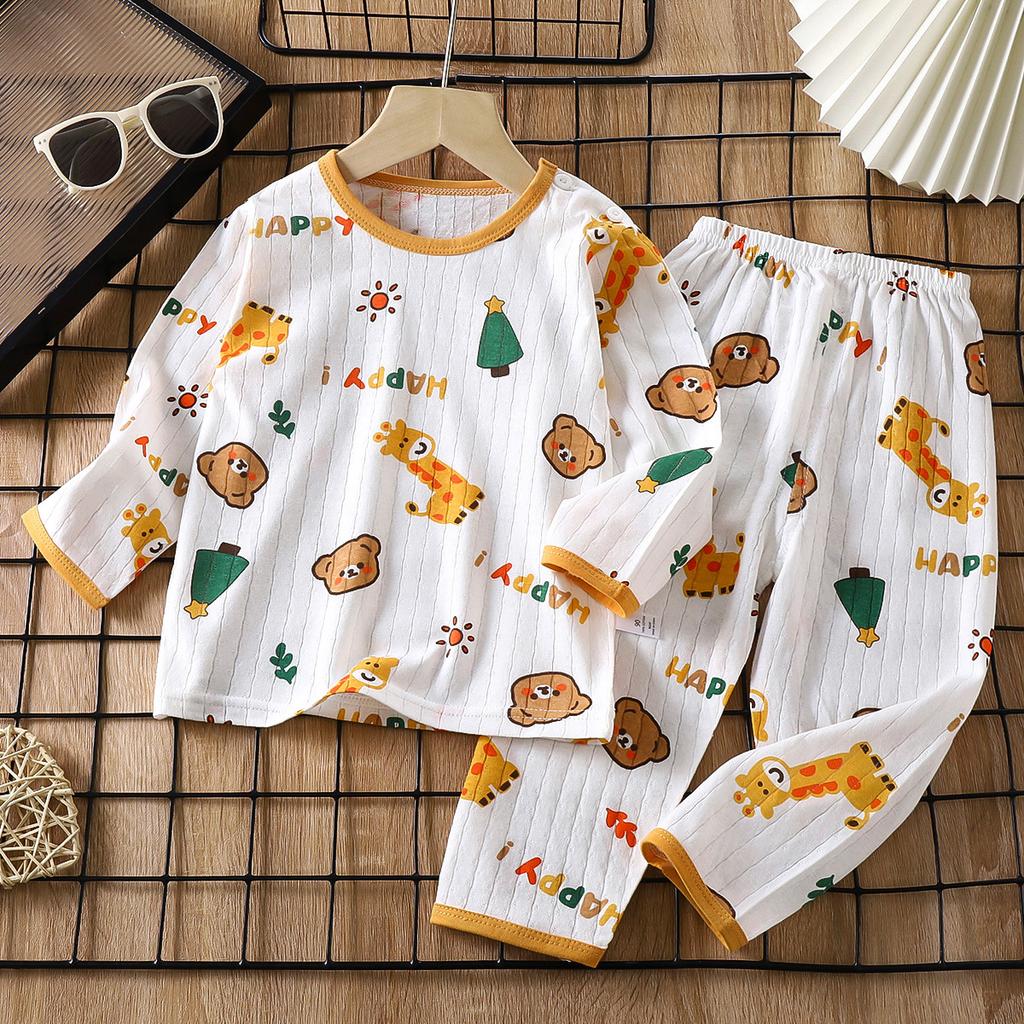 Baby Pajamas Sets Cotton Child Pajamas Toddler Long Sleeve Baby Nightwear Pyjamas Kids Cartoon Homewear Clothes