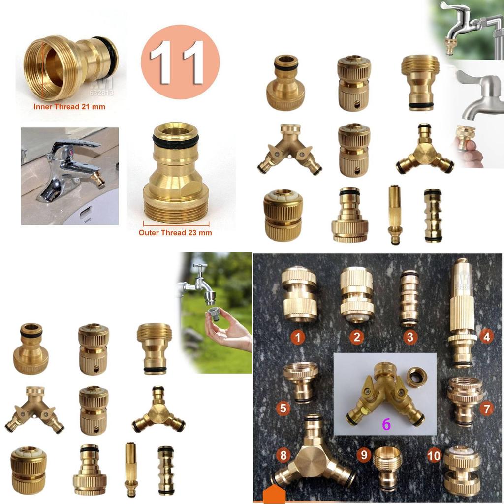 Premium Brass Water Flow Connector For Agricultural Use And Garden Hose Nozzles