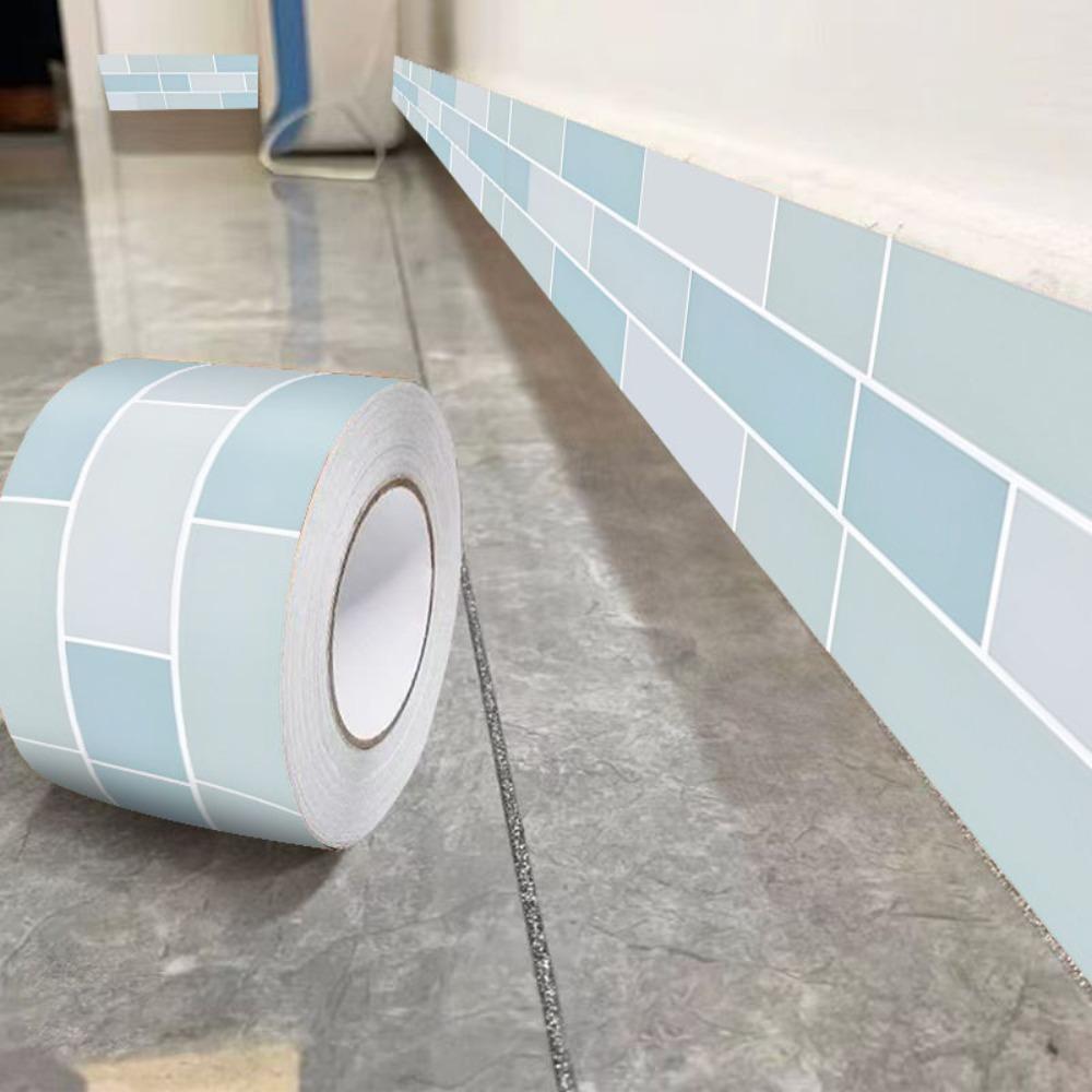 Fashion 5 Meter Wall Base Self Adhesive Anti-collision Wall Sticker Thickened Soft Decoration Strips Living Room