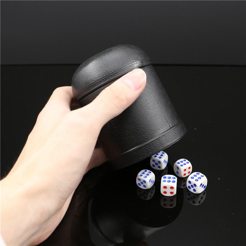 

Black Dice Cup: Double Coins Shaker for Bar & Street Food Entertainment Without Dice