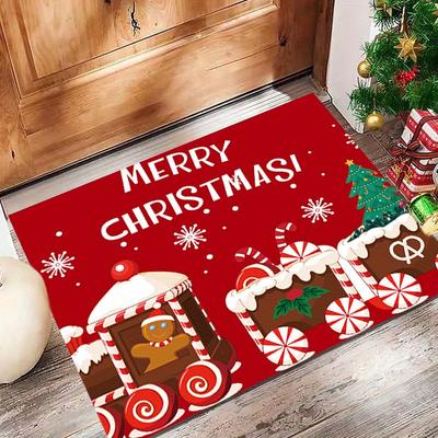 1 Adet Noel Mutfak Halısı Anti-Yorgunluk Mutfak Halısı Su Geçirmez Kaymaz Halı Seti Yolluk Halı Yatak Başı Halısı Emici Halı