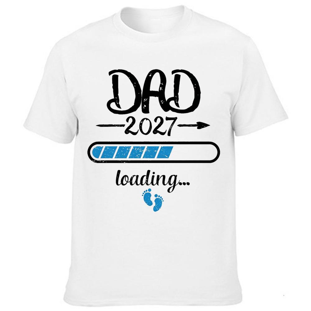 2027 New Cute Dad Mom Baby Printed Couple Maternity Tshirt Pregnancy Announceunisext Shirt Couple Pregnant Tshirt Clothes