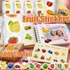 111pcs/Roll Waterproof Fruit Stickers, DIY Decal Roll for Laptop Phone Case Notebook Suitcase & Scrapbook