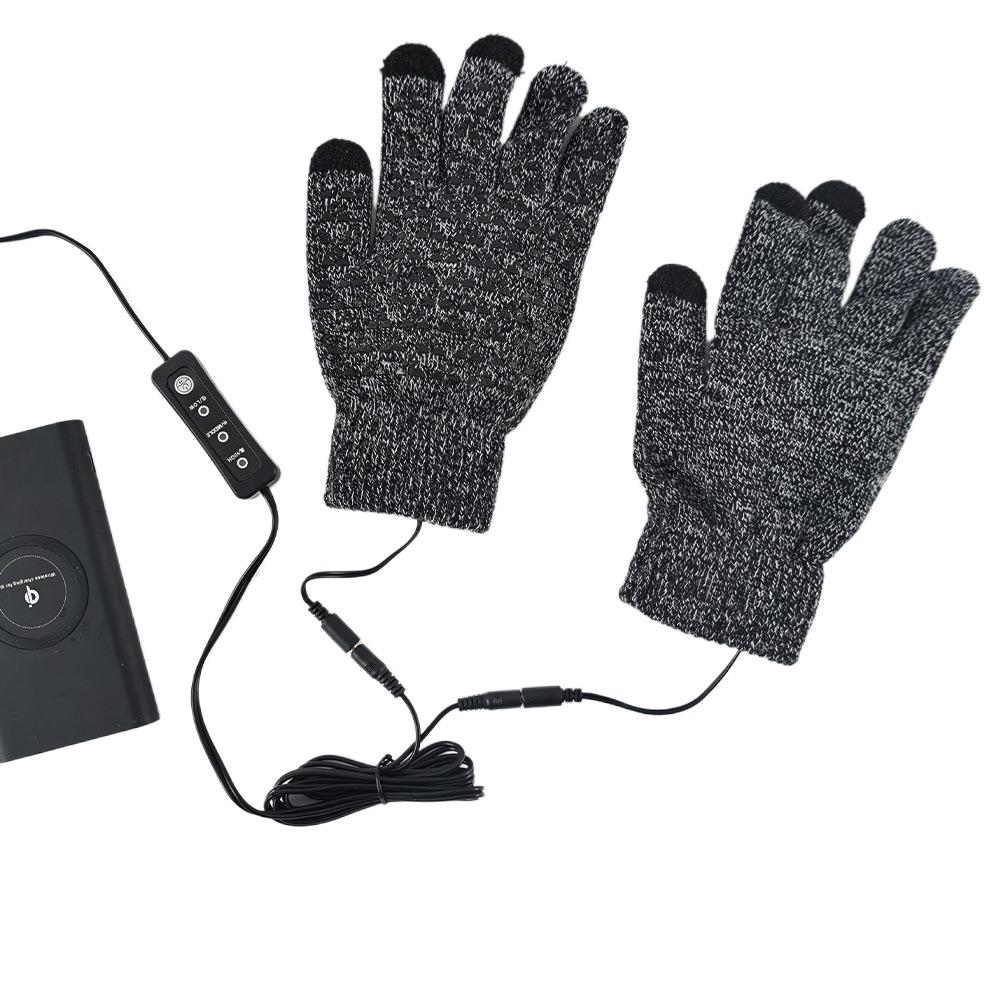 Washable USB Heated Gloves Warm Knitting Gloves Hot Winter Touchscreen Gloves  for Men Women