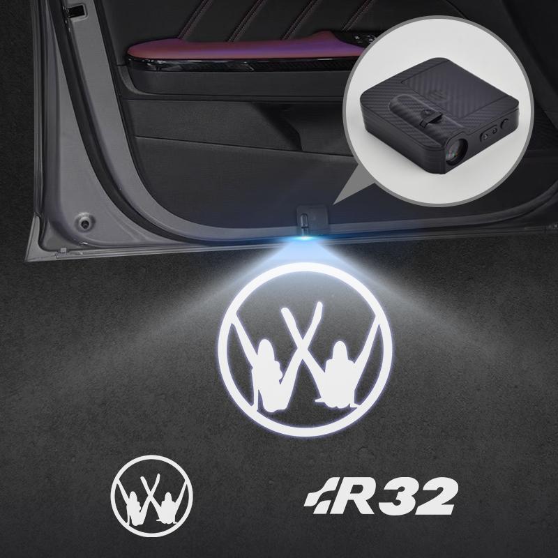 For R32 Sexy Girl Emblem MK3 MK4 MK5 MK6 MK7 tiguan Touran Car Door Light Welcome Lamp Wireless Laser Projector Auto Decoration