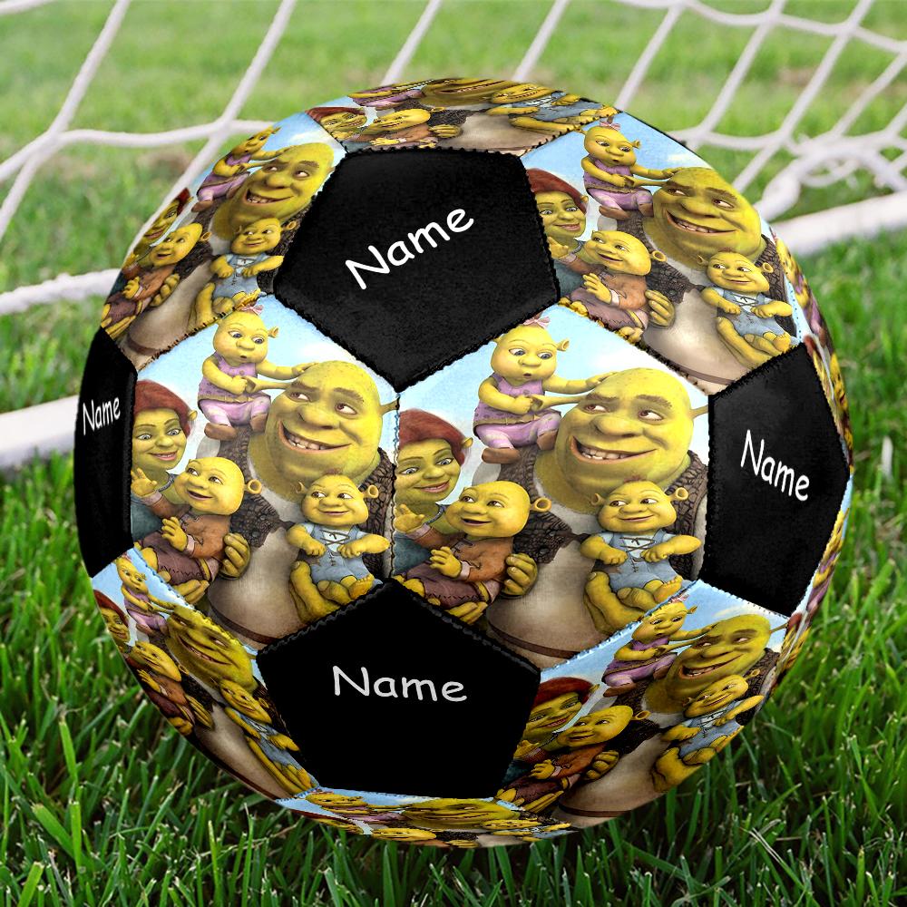 Custom Name Shrek Theme Size 5 Soccer Ball, Suitable for Both Indoor and Outdoor Matches, a Gift Suitable for Everyone.