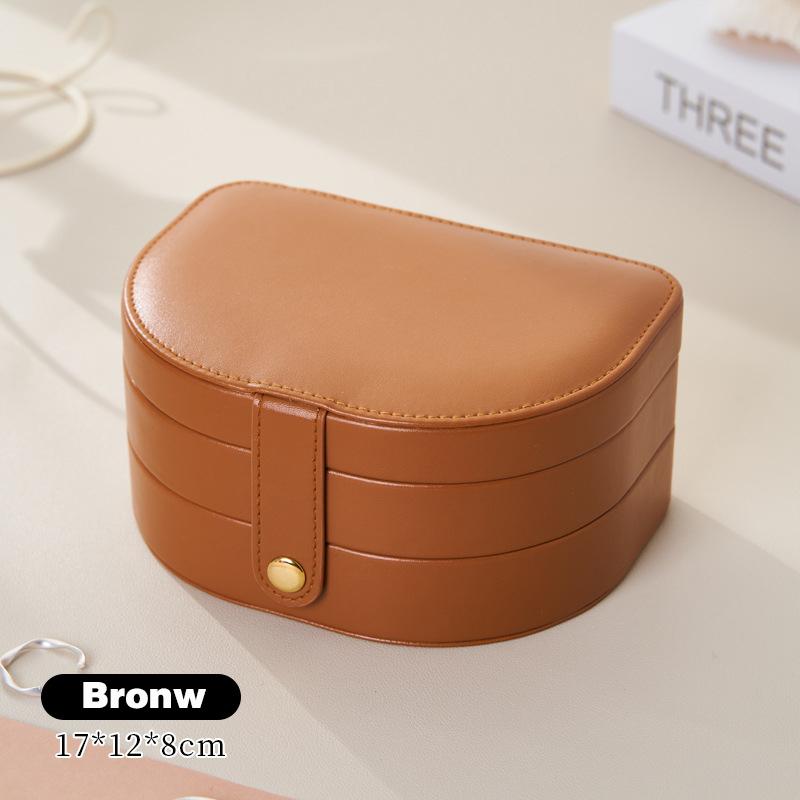 New Multi-layered Jewelry Box Travel Portable Ring Earrings Earrings Jewelry Storage Box Exquisite Jewelry Storage Box