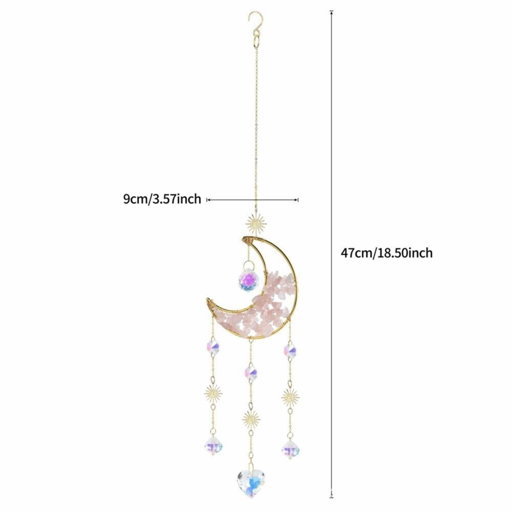 Crystal Sun Catcher Prism Colorful Wind Chimes Creative Moon Catchers  Yard Garden Decor