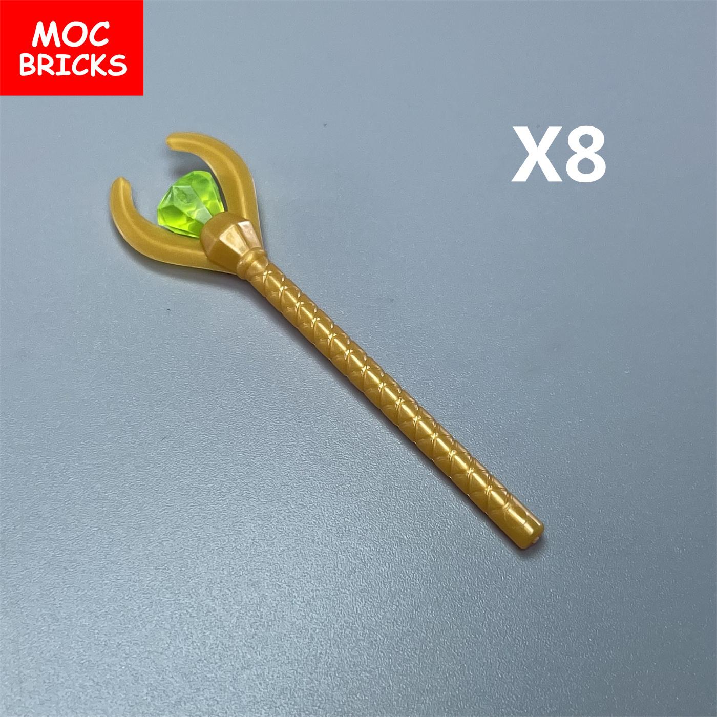 

Конструктор MOC Staff wand с деталью Rock 1x1 Jewel gem Совместим с 30153 93252 Насадка Собранный Строительные кубики Игрушки подарок для детей