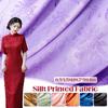 Vintage Kyselina octová Saténová látka Měkký vzor květinových větví Žakárová látka na Oblečení Šaty Sukni Cheongsam DIY Šití Textil
