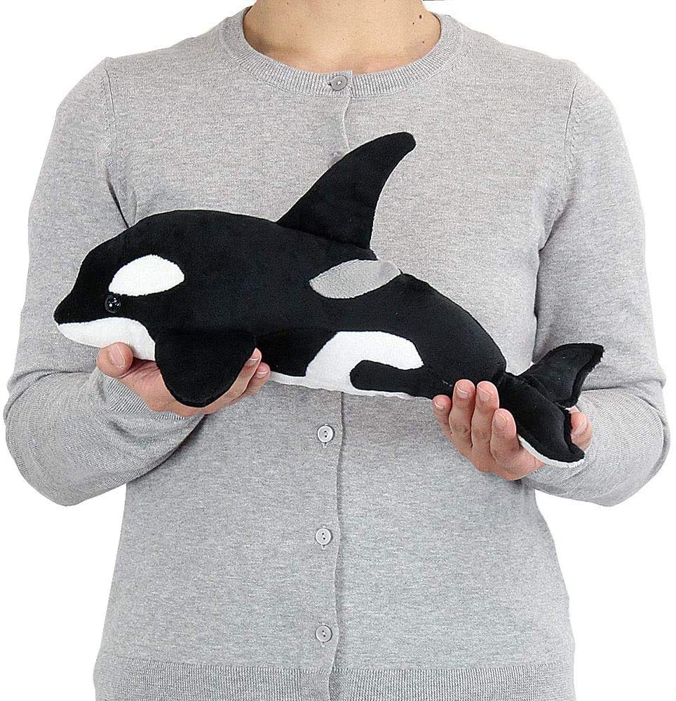 Calorata Killer Whale Plush Toy Soft and Realistic Whale Plush Toy Doll Mascot Birthday Gift Present Christmas Present (24x17x35cm) (Killer Toy)