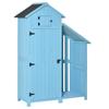 Wooden Shed, Garden Storage Cabinet with Log Store, Waterproof Asphalt Roof and Lockable Door, Narrow Tool Organizer, 130 x 55 x 180 cm