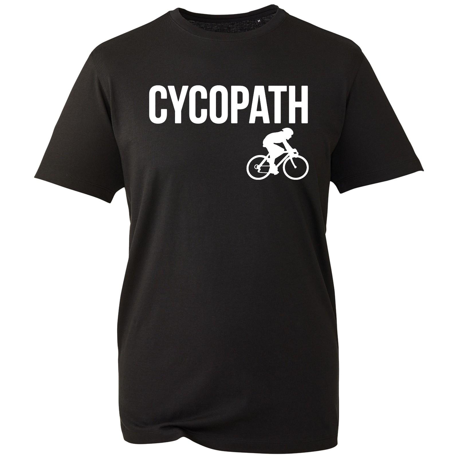 Funny Cyclist T-Shirt Cycopath Biking Men Women Bike Pun Top Gift For Cyclists M