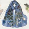 Sun-Resistant Silk Scarf Breathable Long Wraps Durable Bandana  for Women