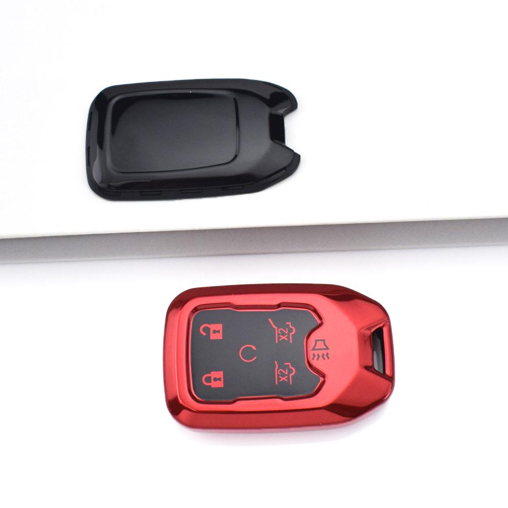 

6 кнопок ТПУ для CHEVROLET 2020 2021 2022 Silverado GMC Sierra 1500 2500HD 3500HD Terrain Acadia Автомобильный чехол-накладка для ключа-пульта красный