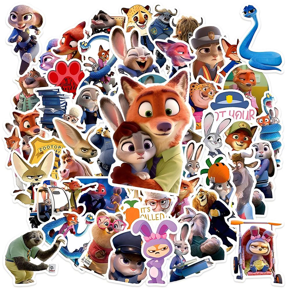 10/30/50pcs Cartoon Zootopia 2 Stickers Decals DIY Skateboard Phone Notebook Suitcase Cute Anime Decoration Sticker Gift