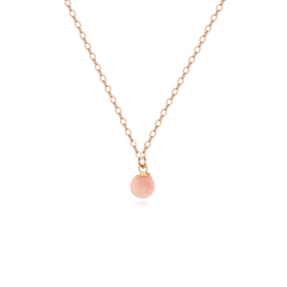 Poom/Lac Drop Jewelry [14K] Natural Stone Cut Ball 4mm 14K Necklace Rskn19M110