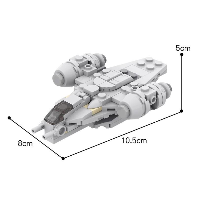 Building Block Compatible 38715 Miniature Razor Crown Spacecraft, Assembled, Mandalorian Building Block Star Wars