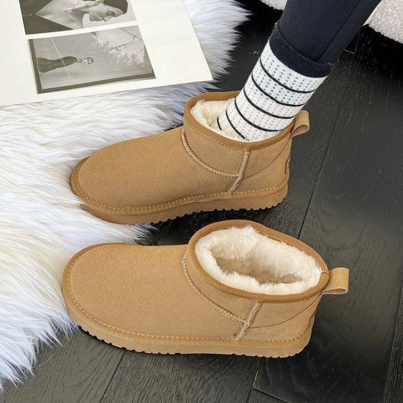 Thick-soled Fleece Snow Boots for Women, New Short Cotton Boots, Anti-slip Cotton Shoes