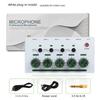 4 Channel Auditory Mixer Simultaneous Connection With Low Noise Recording And Stereo Output For Home Studio And Podcasting
