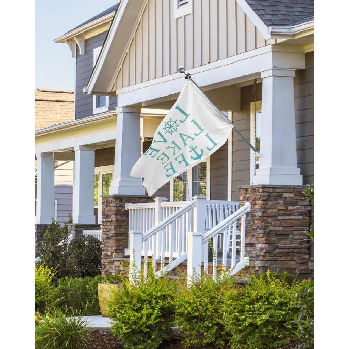 Love, Lake, Life Summer Ocean Nautical Elements Flags for Outside 3x5 Ft, Outdoor Flags & Banners Double Sided Large Yard Flag for Home Courtyard