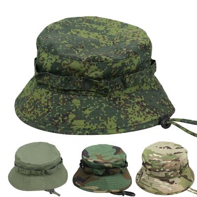 Taktyczna Czapka typu Bucket Camo z Krótkim Daszkiem Okrągłym Daszkiem Militarny Fan Kamuflaż Kapelusz Rybacki Outdoor Górska Wspinaczka Polowanie Kapelusz Przeciwsłoneczny