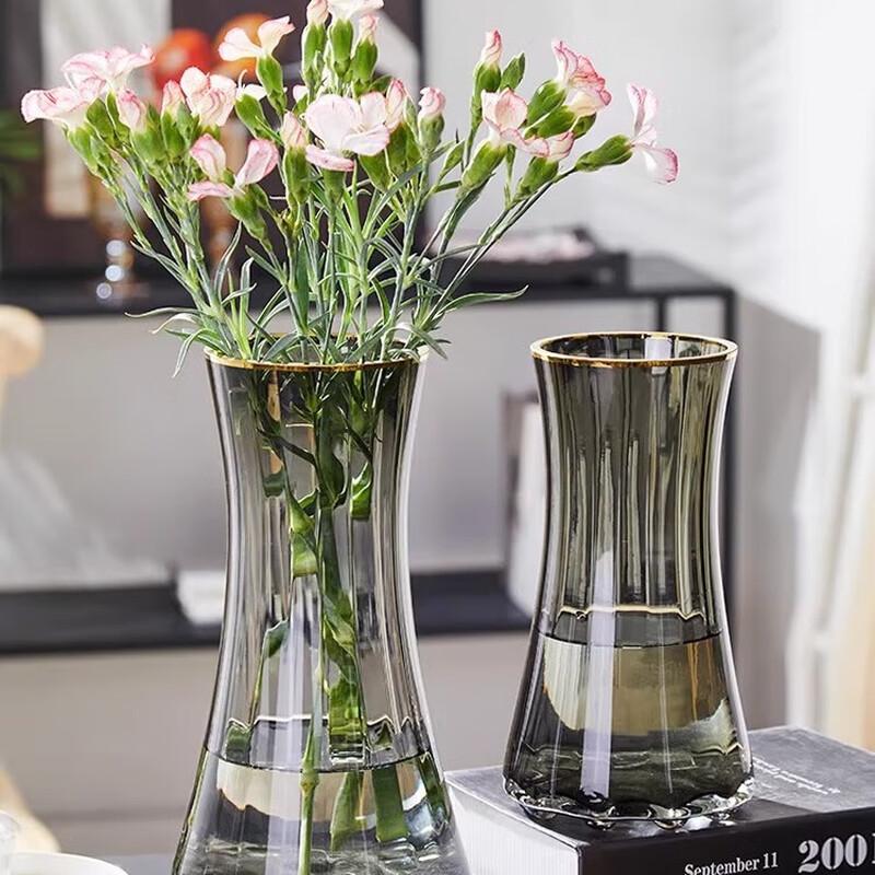 Elegant Transparent Glass Flower Vase