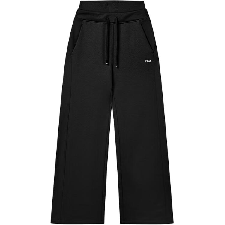 Fila Original Soft Comfortable Simple Casual Loose Knit Sports Pants Women Pants Black F11W439608FBK