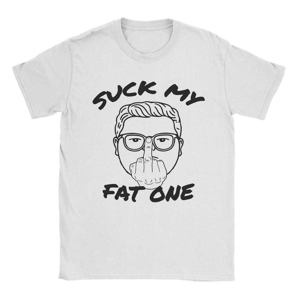 Sck My Fat One Delightful Derek Retro 80s TShirt Unisexs Cotton Tops Casual Round Neck Short Sleeve