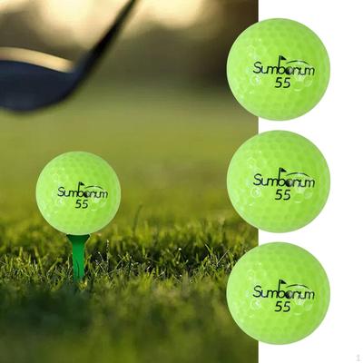 3 Pieces Golf Balls Double Layer Practice Ball 1.68Inches Training Competition Game