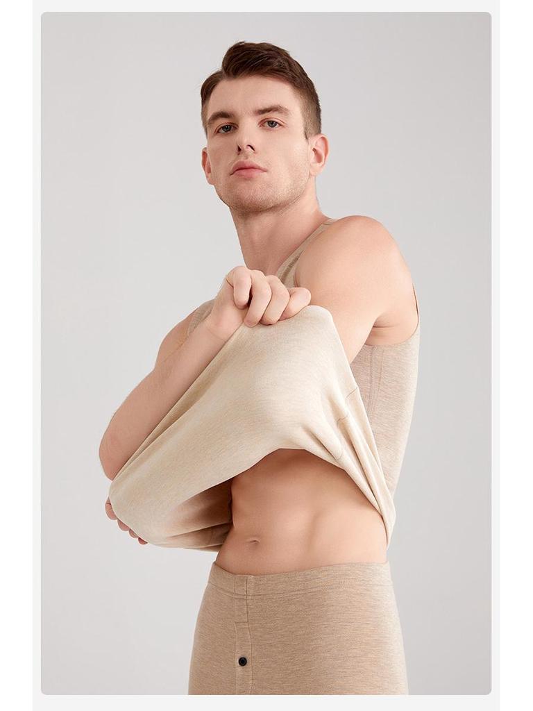 Gilet termico da uomo senza cuciture di Classe A in velluto antibatterico