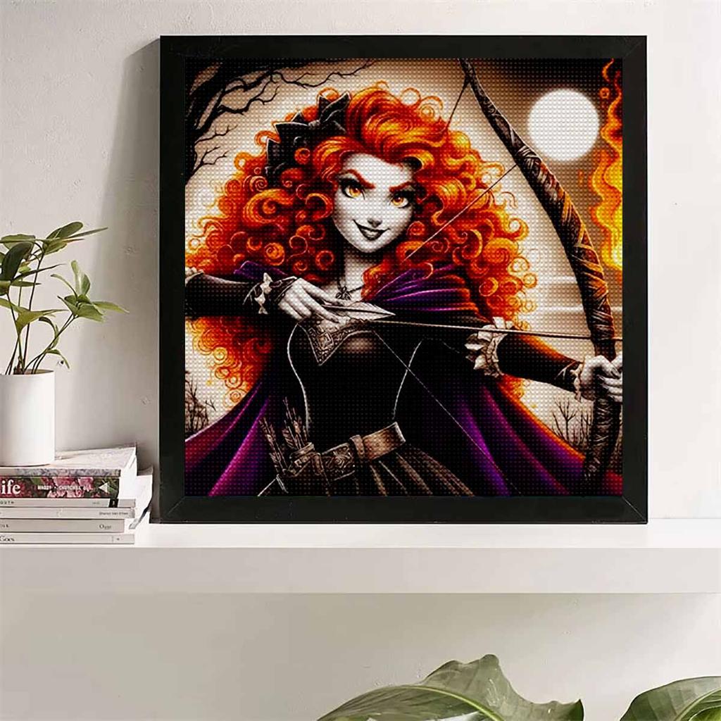 5D DIY Diamond Painting Decorative Princess Archery Full Round Drill Scenery Diamond Embroidery Cross Stitch Kits Home Decor Gift