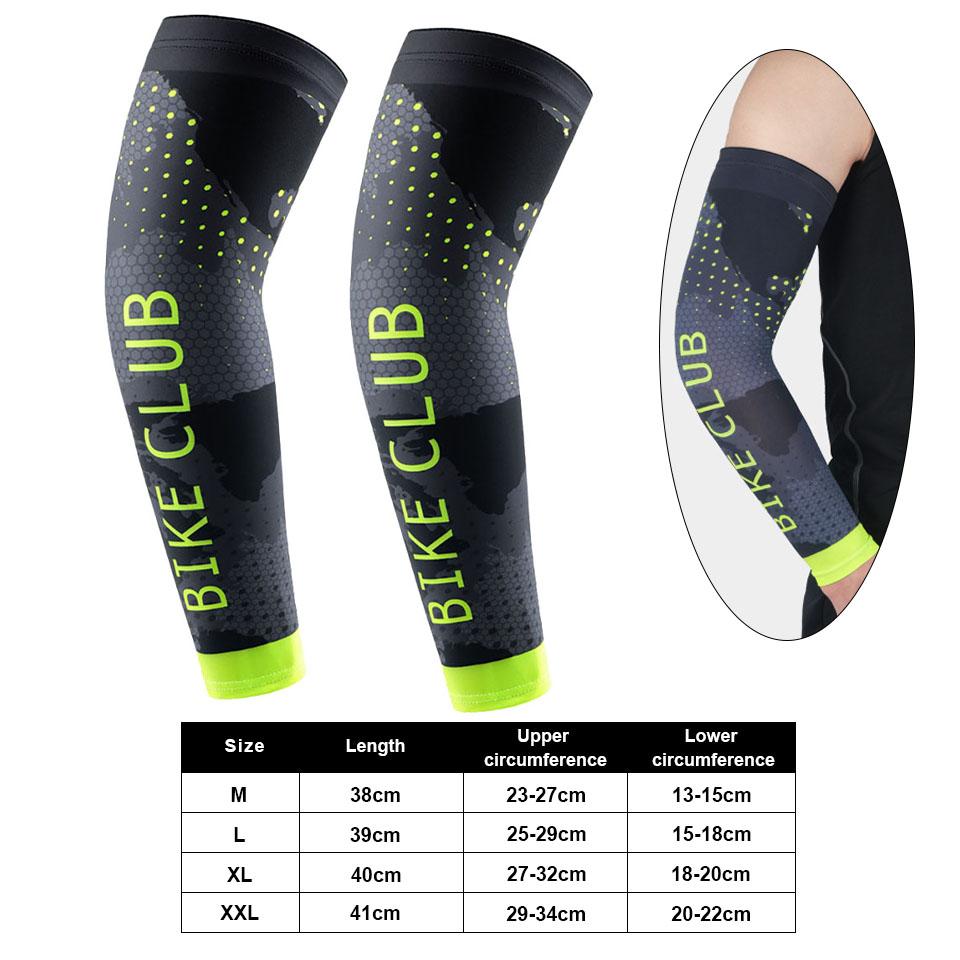 Confezione da 2 copribraccia da ciclismo, protezione solare UV, polsini e scaldabraccia da basket