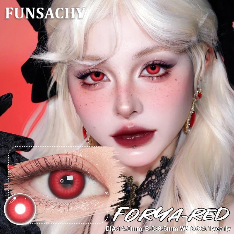 FUNSACHY 1 Pair FROYA Colored Contact Lenses Anime Cosplay 14.0mm Softlens Halloween Makeup Party Eye Contacts Yearly Cosmetics