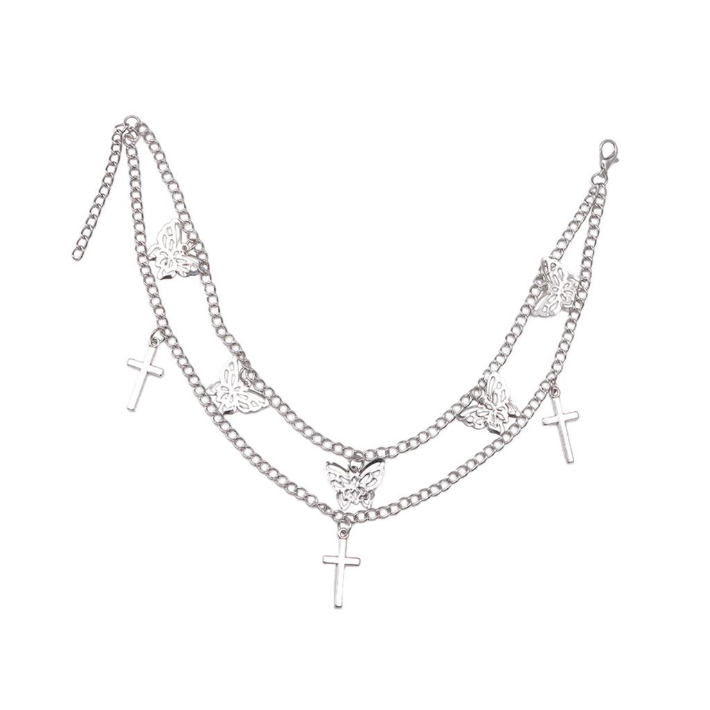 Delicate Boot Chain Punk Shoe Chain Boot Bracelet Double Layer Cool Aesthetic Chain for Daily Wear and Parties