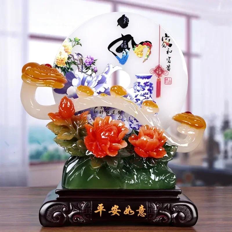 Safe Happy Resin Ornaments Crafts Living Room Wine Cabinet Decorations Office Decor Housewarming Gifts Accessories