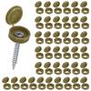 M METERXITY 200pcs Plastic Hinged Screw Cover Caps 6mm Shutter Screw and Cap Folding