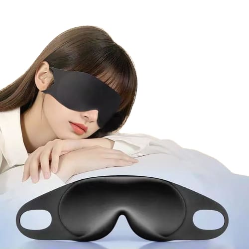 wulsalio Sleep Aid Eye Mask, 3D Eye Blindfold, Satin Eye Mask, All Seasons, Skin-Friendly, Light Blocking, Comfortable Sleep, No Pressure, Ultra-Thin,