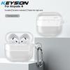 KEYSION Ütésálló tok AirPods 4-hez szénszálas textúra puha TPU szilikon Bluetooth fülhallgató fedél AirPods 4th-hez