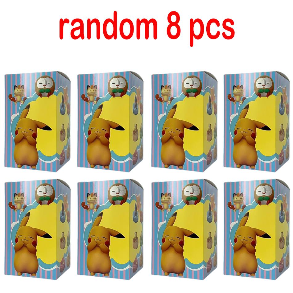 Toys 1-12pcs Pok É Mon Scale Ratio Model Figure 1-12 Pcs Pikachu Sleep Series Interior Hand Sleeping Position Gift Present for Sfriends