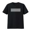 White Checker Pattern Checkerboard Skater Surfer Style T Shirtns Shirt Vintage Washed Stretched Graphic Streetwear Fashion